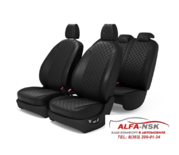 Чехлы на сиденья из экокожи рисунок «Ромб» для Toyota Corolla 2006-2013