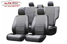 Чехлы на сиденья из Экокожа+Жаккард для Ravon R4 2015-2019