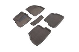 3D коврики в салон ворсовые для Ford Focus II серые 2004-2011