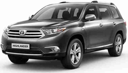 3D коврики в салон из экокожи для Toyota Highlander II (XU40) 2010-2013
