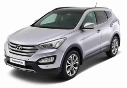 3D коврики в салон из экокожи для Hyundai Santa Fe III дорестайл (DM) (Хендай Санта Фе ДМ) 2012-2016
