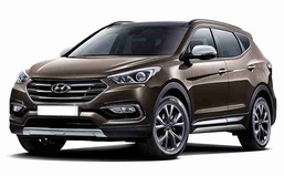 3D коврики в салон из экокожи для Hyundai Santa Fe III рестайлинг (DM) (Хендай Санта Фе ДМ) 2016-2019
