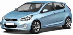 3D коврики в салон из экокожи для Hyundai Solaris I хетчбек (Хендай Солярис) 2010-2017
