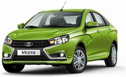 3D коврики в салон из экокожи для Lada Vesta I седан (Лада Веста ВАЗ) 2015-н.в.