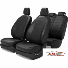 Чехлы на сиденья из экокожи для Renault Logan ll (40/60) без airbag 2014-2022
