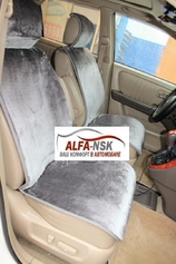 Накидки на сиденье искусственный мех 2 шт (серые)