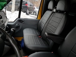 Чехлы на сиденья из экокожи для Renault Master  (3 места) 2010- 2024