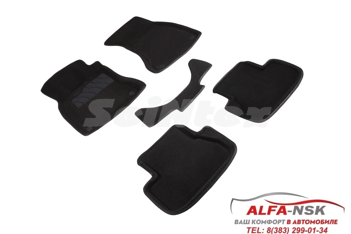 3D коврики в салон ворсовые для Audi A4 (B8) 2007-2015