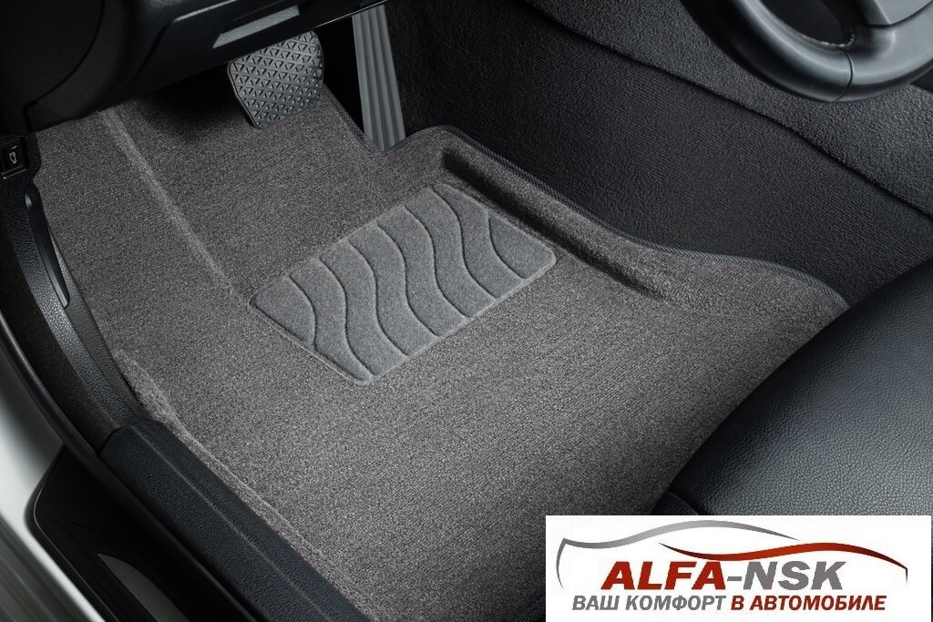 3D коврики в салон ворсовые для Nissan X-Trail (T31) серые  2007-2015