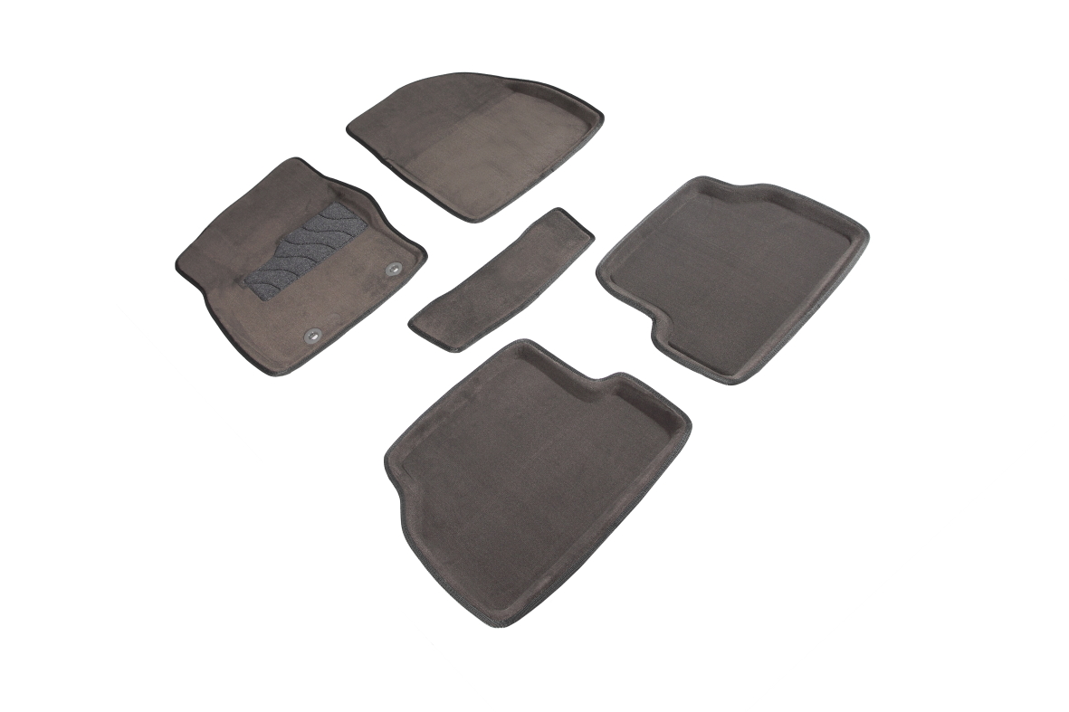 3D коврики в салон ворсовые для Ford Focus II серые 2004-2011 3D коврики в салон ворсовые для Ford Focus II серые 2004-2011