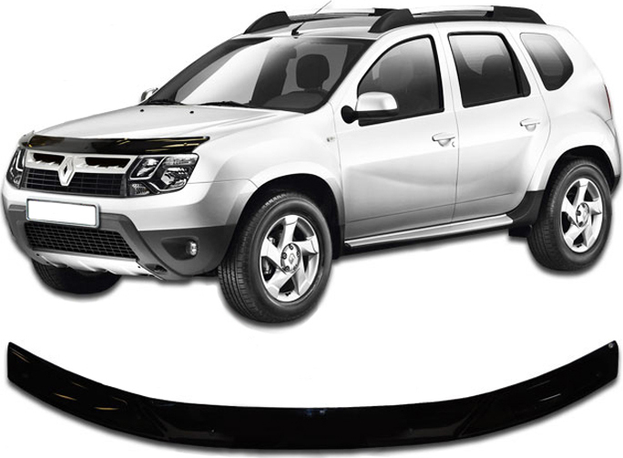 Дефлектор капота для Renault Duster 2010-2015 Дефлектор капота для Renault Duster 2010-2015