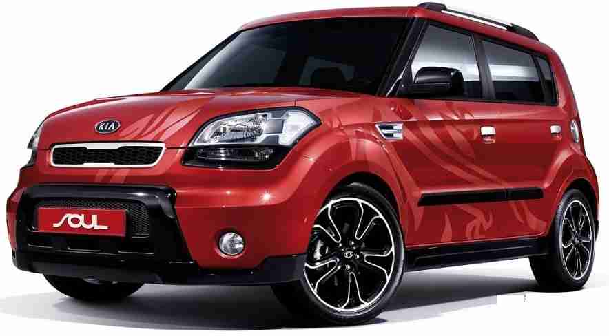 3D коврики в салон из экокожи для Kia Soul I (AM) (Киа Соул АМ) 2008-2014