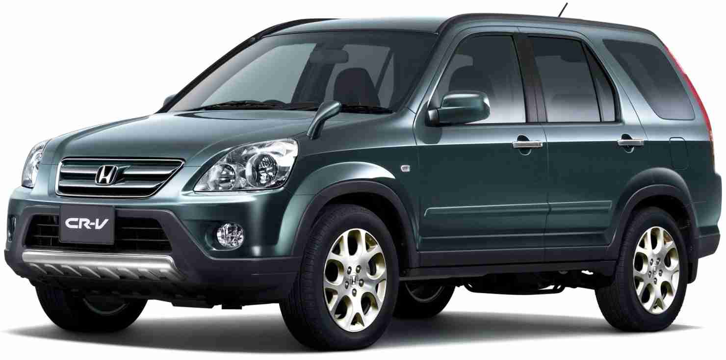 3D коврики в салон из экокожи для Honda CR-V II правый руль (Хонда ЦР-В) 2001-2006