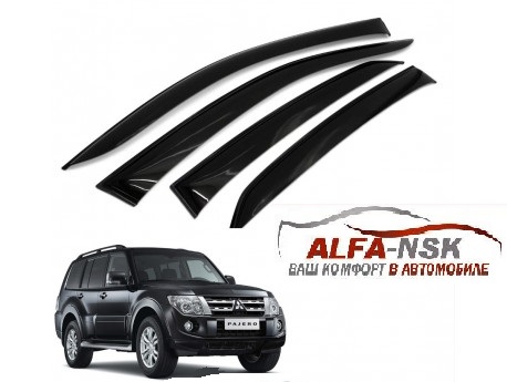 Дефлекторы окон Mitsubishi Pajero IV 2015-н.в Дефлекторы окон Mitsubishi Pajero IV 2015-н.в
