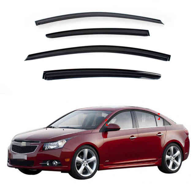 Дефлекторы окон Chevrolet Cruze седан 2009-2015 Дефлекторы окон Chevrolet Cruze седан 2009-2015