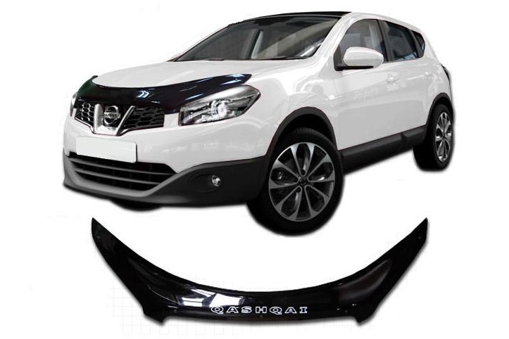 Дефлектор капота Nissan Qashqai 2010-2013 Дефлектор капота Nissan Qashqai 2010-2013