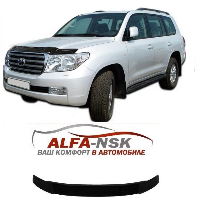 Дефлектор капота Toyota Land Cruiser J200 2012-2015 Дефлектор капота Toyota Land Cruiser J200 2012-2015