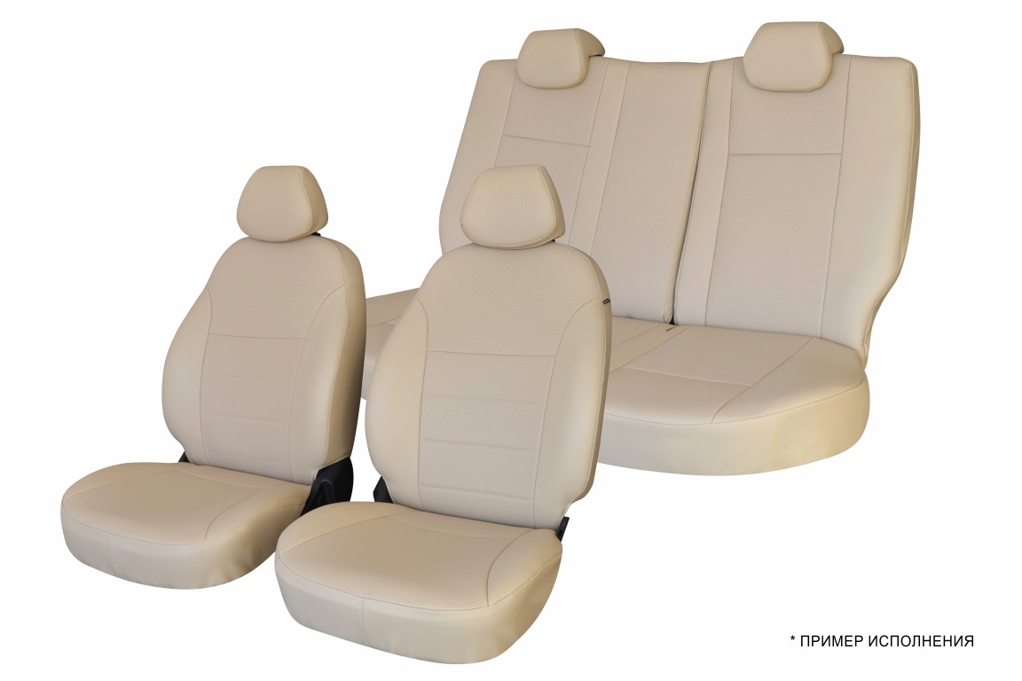 Чехлы на сиденья из экокожи бежевые для Toyota Camry 2006-2011 Чехлы на сиденья из экокожи бежевые для Toyota Camry 2006-2011